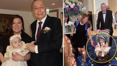 老當益壯！83歲劉詩昆攜女出席電影節，1歲女兒拎15萬元名牌包，濃眉大眼太可愛引圍觀