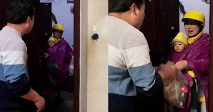 為母則剛~女外送員冒雨送餐「遲到50分鐘」，顧客：打開門一瞬間沒氣了